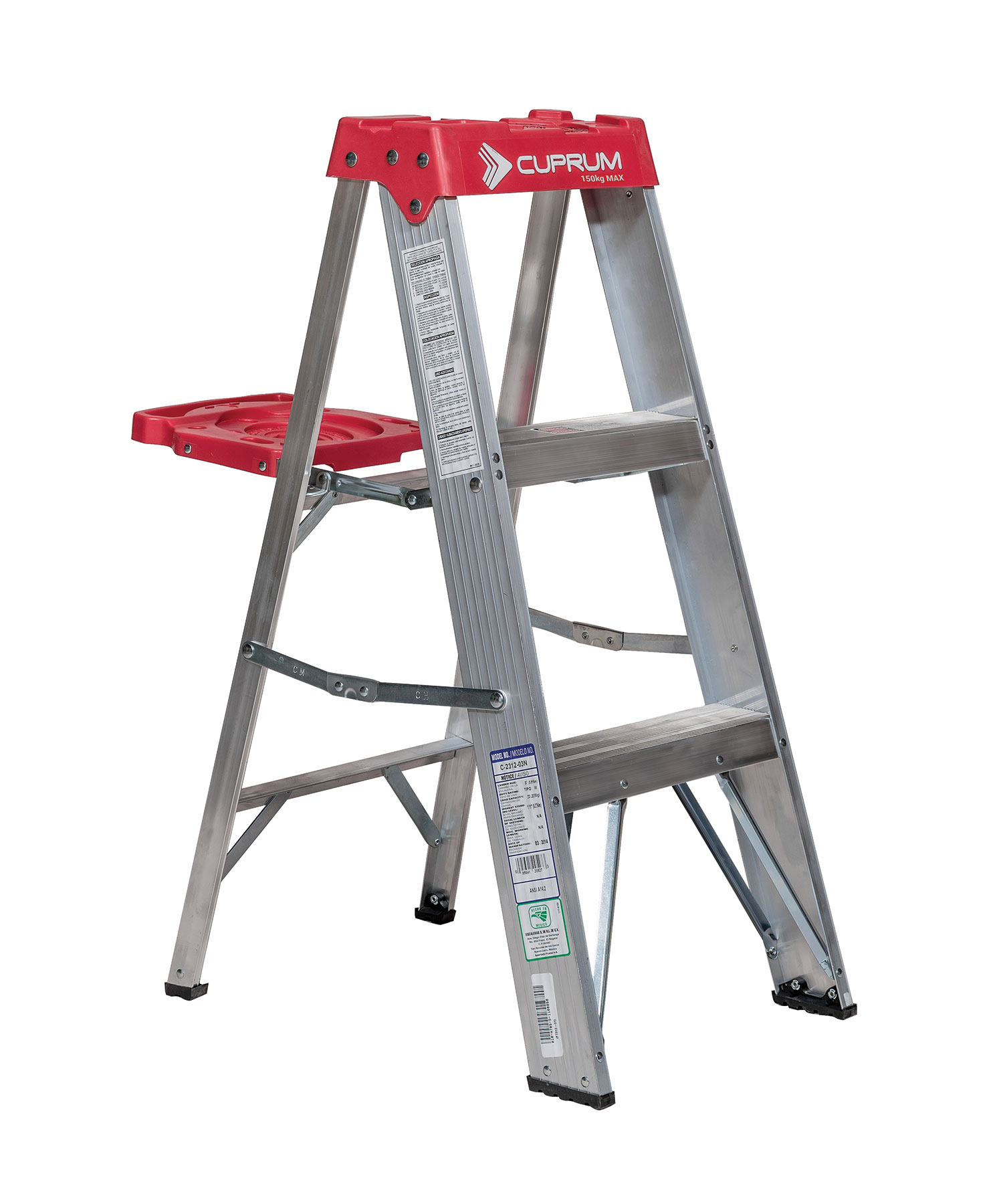 ESCALERA DE TIJERA DE ALUMINIO C-2312-03N